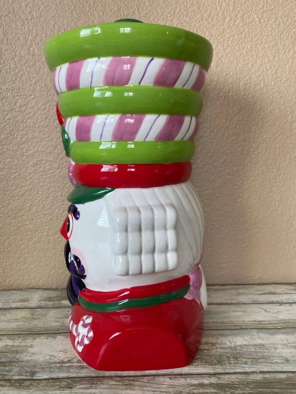 One Hundred 80 Degrees Candy Theme Nutcracker Cookie Jar Ceramic Christmas 12